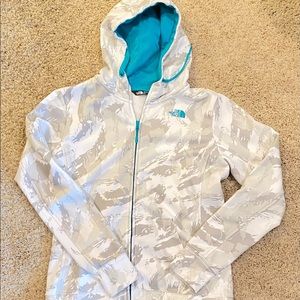 North face camo zip up